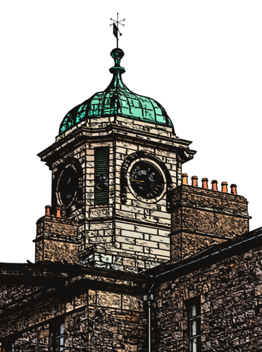 clock tower drawing